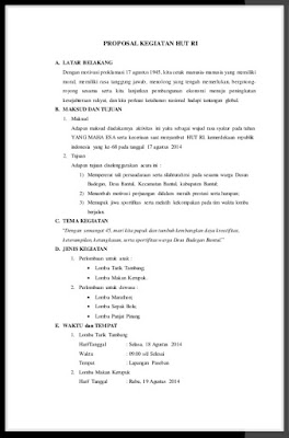 Contoh gambar proposal hut ri