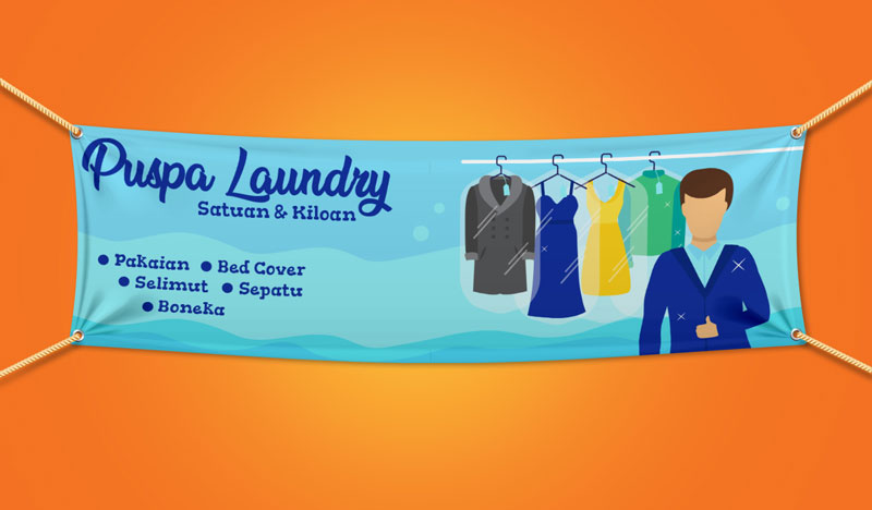 Contoh spanduk laundry